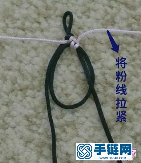 中国结编织雀头结手链方法图解