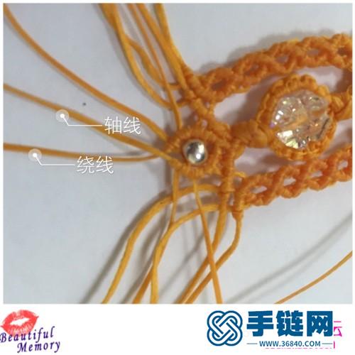 四叶草宽手绳的编法图解