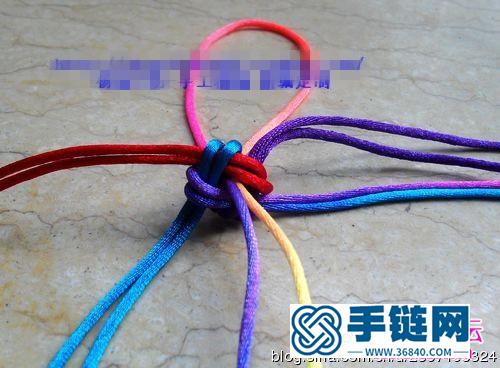 绳编漂亮的七彩包挂/车挂的制作