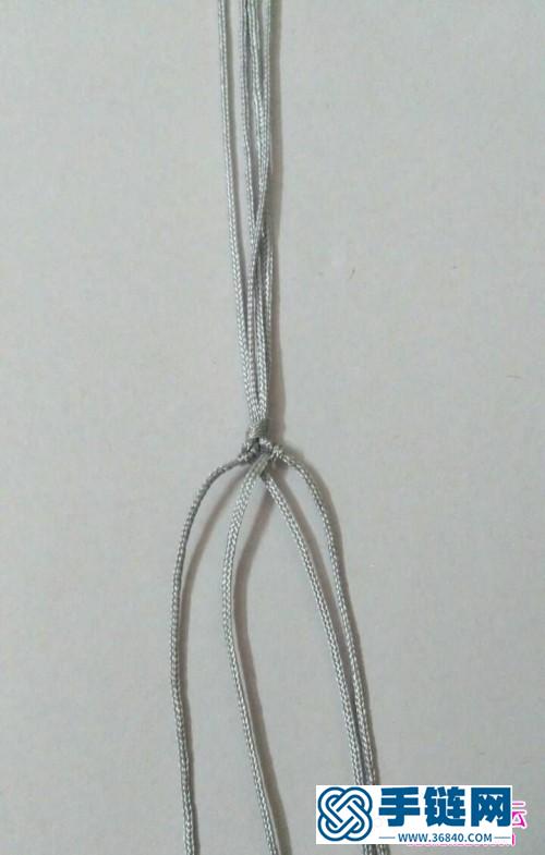 素色斜卷结手链的制作步骤图解