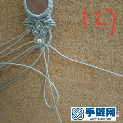 蜡线包西瓜晶手绳的制作方法