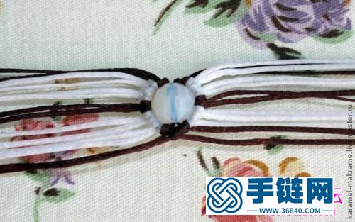 中国结编织圆镜耳环方法图解