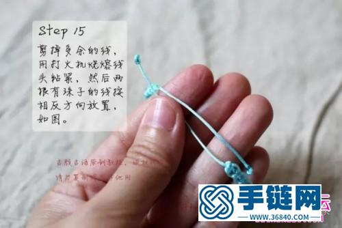 平结串珠手绳威的编法教程