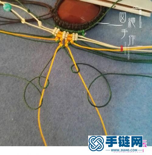 中国结编织花轮吊坠教程