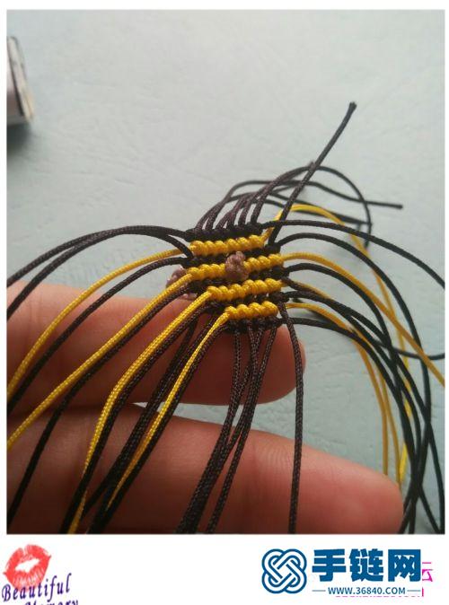 玉线绳编小蜜蜂的制作方法
