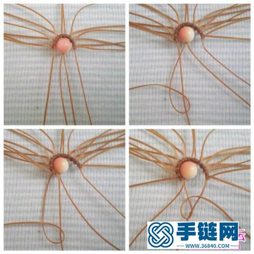 胭脂螺有孔小吊坠的编制制作方法