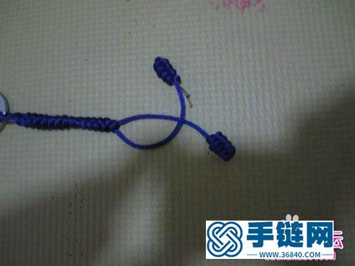中国结编织蛇结凤尾钥匙链图片，有编法教程