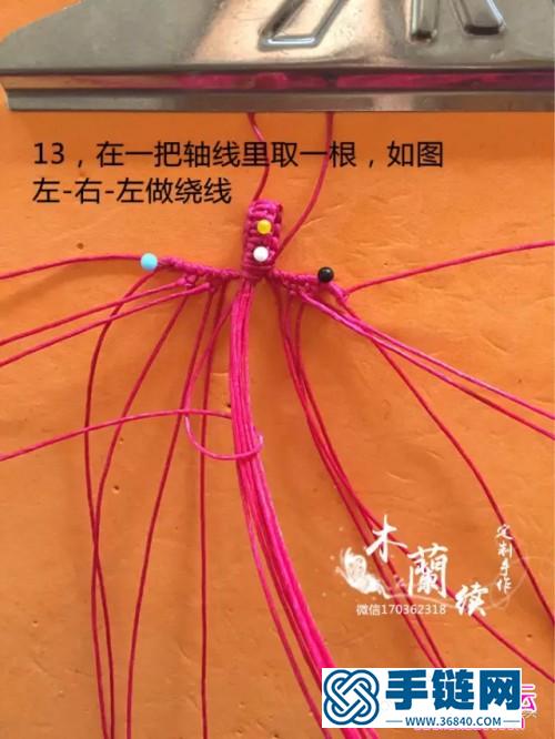 泰蜡线编“新叶”挂件的详细编制图解
