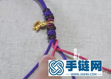 中国结编织四股辫的方法图解