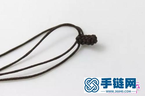 中国结编织串珠蓓蕾手绳教程