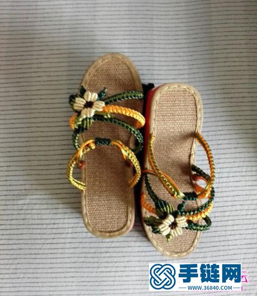绳编茉莉花凉鞋的详细制作教程