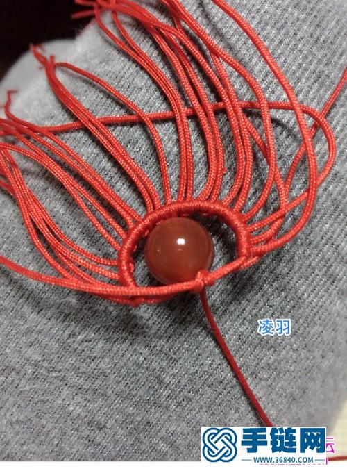 绳编太阳花挂件的制作方法