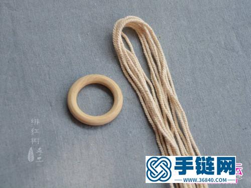 用绳编织波西米亚小挂饰的方法