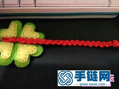 红绳编织手镯的方法