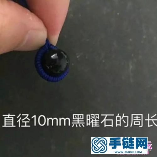中国结编织斜卷结手链方法图解