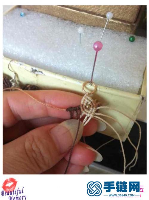 蜡线蝴蝶耳环的制作方法