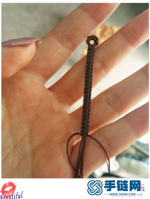 绳编红玛瑙小手链的制作方法