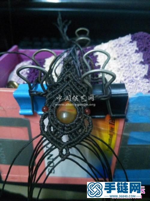 中国结编织半宝石项链吊坠图片，有详细教程