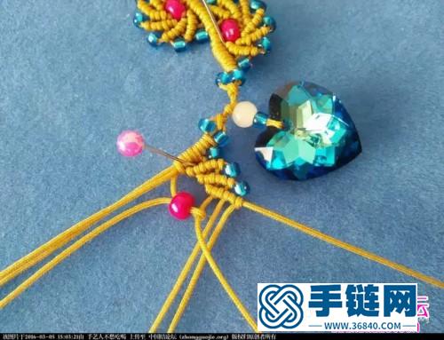 中国结编织海洋之心项链教程