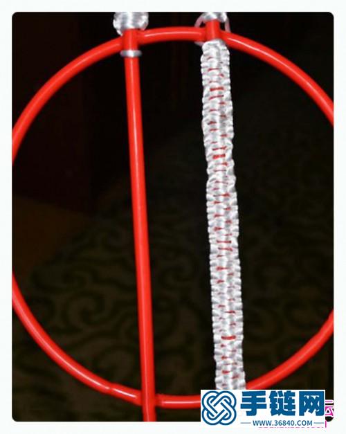 绳带+铁丝制作装饰水果篮的方法