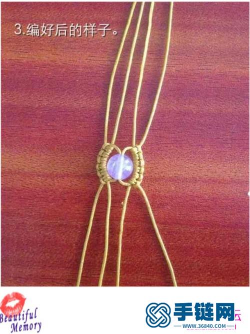 串珠玉线手链的制作步骤图