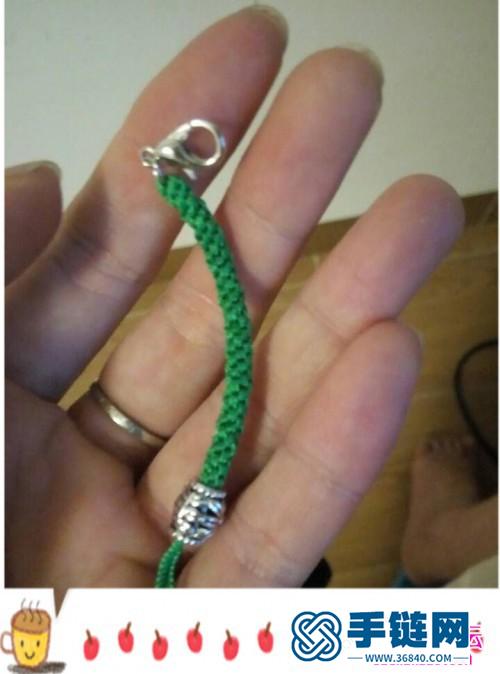 绳编串珠手链的制作方法