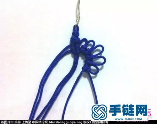 中国结编织花朵耳坠教程