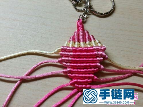 中国结绳编大虾钥匙链步骤图片