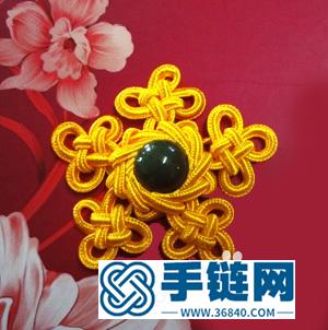 中国结编结制作的精美胸花图解