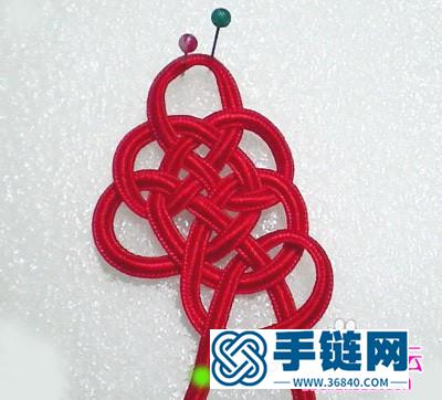 中国结编结的梅花结发簪发饰教程