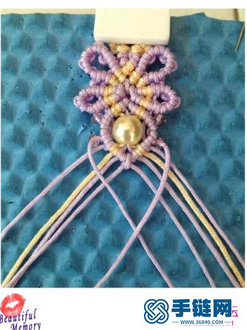 叠蝶串珠手绳的详细制作教程