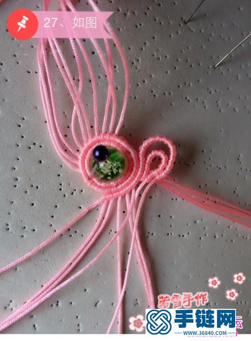 粉蝶串珠手链的详细编织教程
