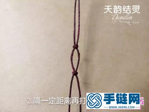 中国结编织制作水晶柱项链教程