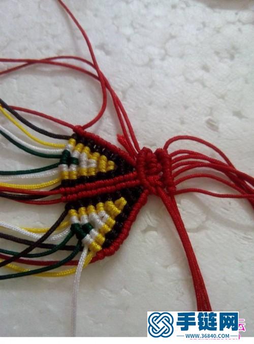 绳编花样蜻蜓饰品的方法