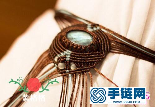 中国结编织包石民族风手镯教程