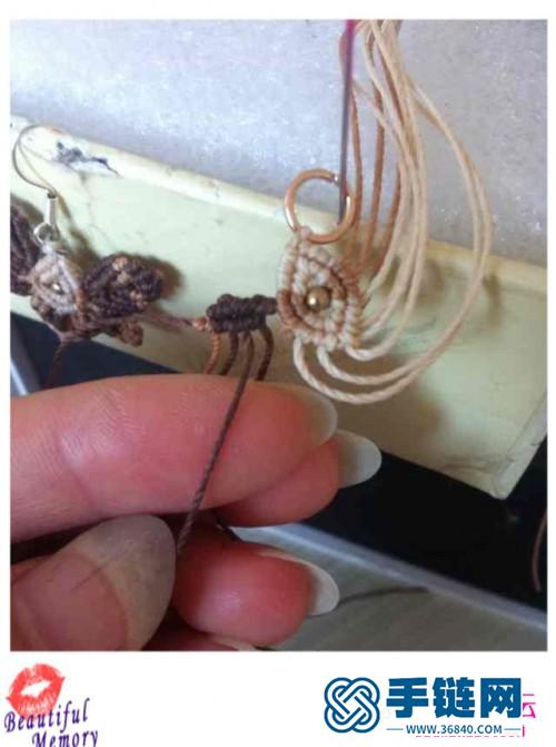 蜡线蝴蝶耳环的制作方法