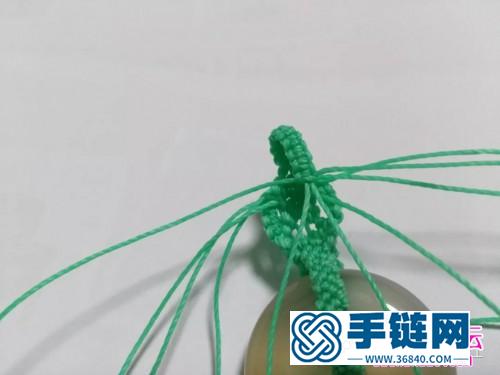 青蛇平安扣斜卷结吊坠项链的详细编制图解