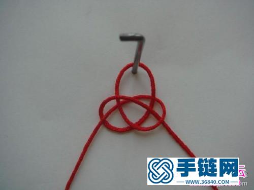 中国结编织红绳串珠戒指教程