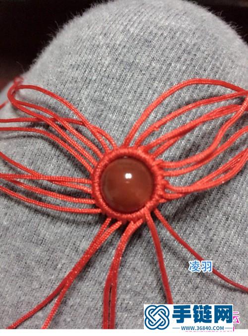 绳编太阳花挂件的制作方法