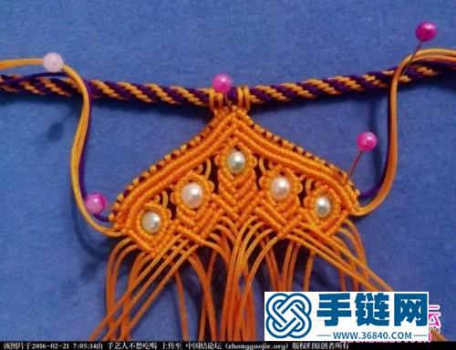 中国结编织印度风串珠项链教程