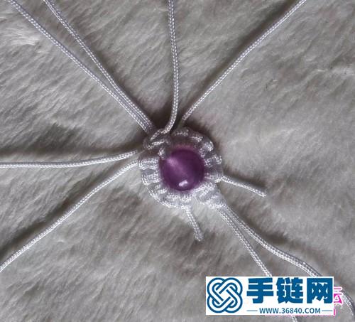 紫玉髓珠雀头结手链的制作方法