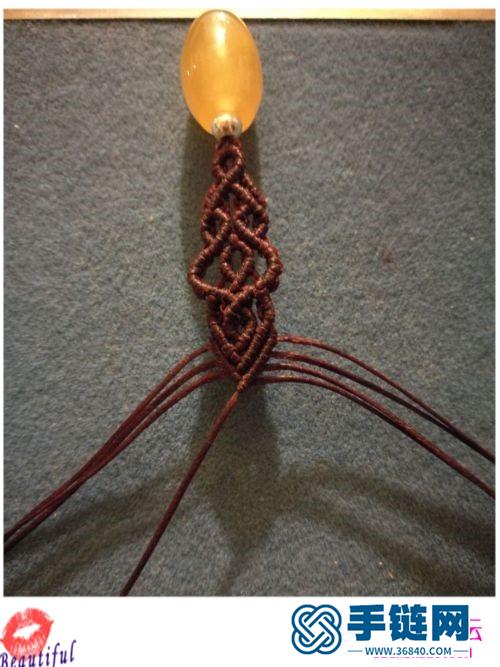 绳编玲珑心手链的详细制作教程