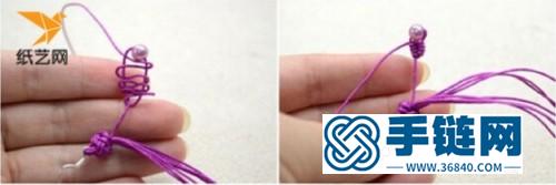 中国结串珠耳环的制作图解