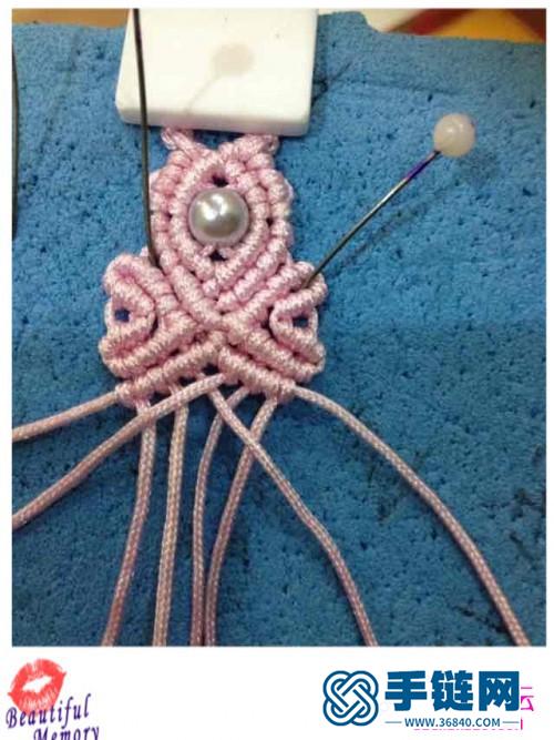 玉线串珠手绳的编织