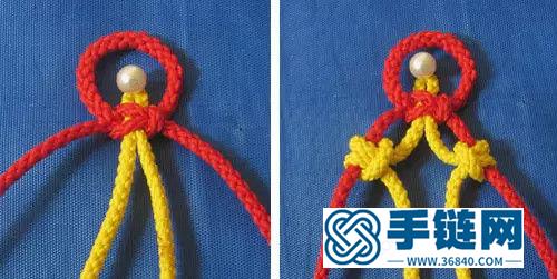 种用4根绳编织的绳编的编法图解教程