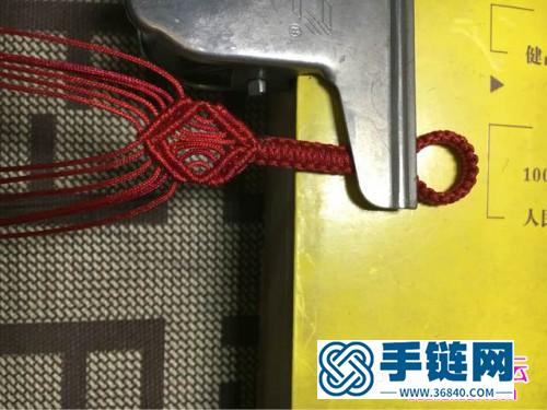 中国结编织七星珠红玛瑙手链教程