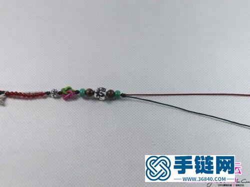 925银小鱼和莲蓬手链的制作方法