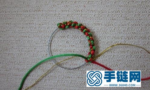 中国结平结制作美丽的圣诞环装饰图解