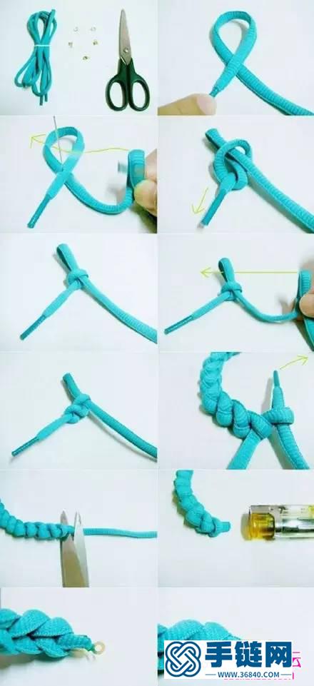 漂亮的绳编织的手链的制作方法