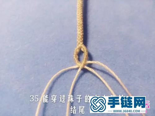 中国结编织紫水晶双色手链步骤图解
